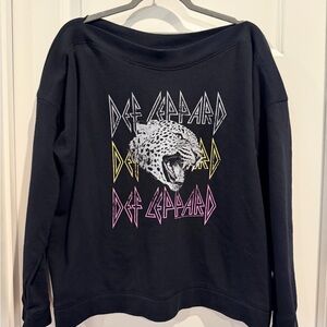 Def Leppard Black Graphic Hoodie